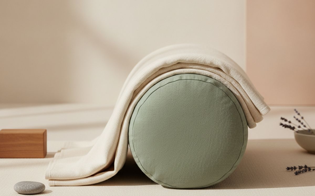 A yoga bolster